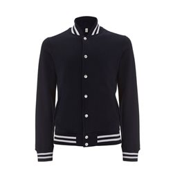 Continental Clothing Felpa Varsity Jacket Navyy/White Stripes 
