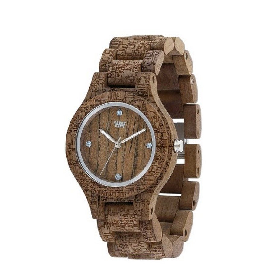 ANTEA NUT ROUGH FABRIC Orologio in legno