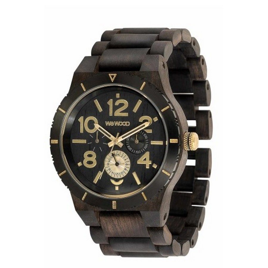 KARDO MB BLACK ROUGH GOLD Orologio in legno