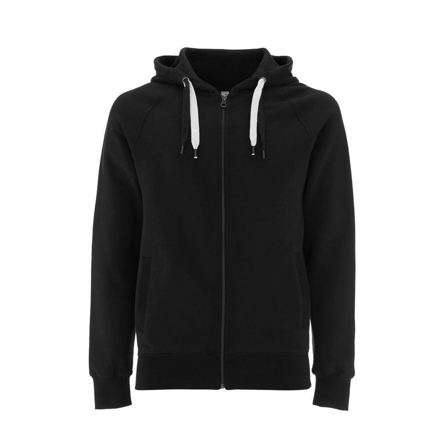 Felpa Unisex Zip-Up Hoody Black - Taglia S