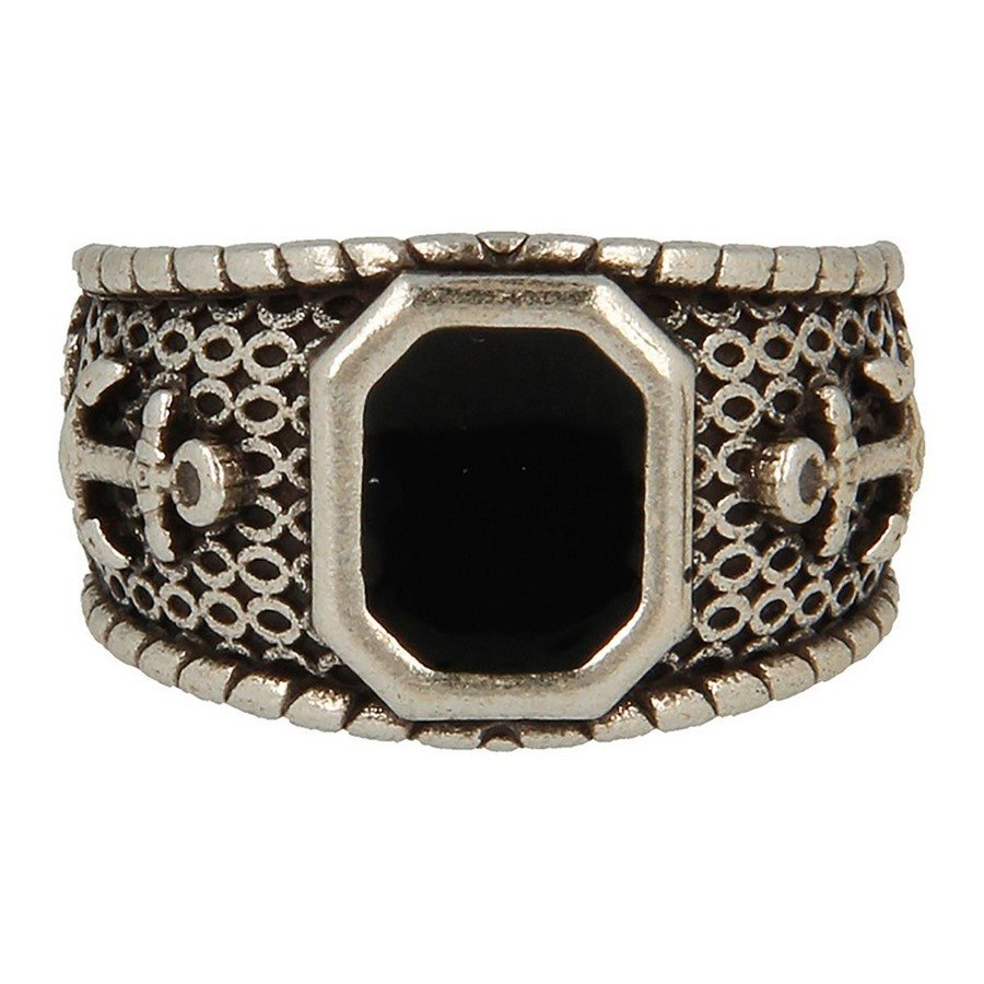 Ring 23 Anello Polished Black Stone - taglia XL