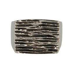 Anello argento 925 Rettangolare Inciso - taglia M