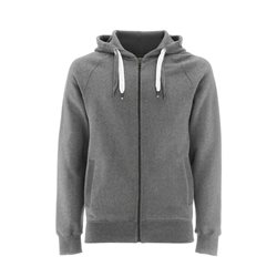 Felpa Unisex Zip-Up Hoody Melange Grey - Taglia XS