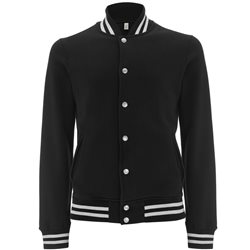 Felpa Varsity Jacket Black/White Stripes  - Taglia M