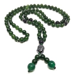 Collana Mala Agata Verde