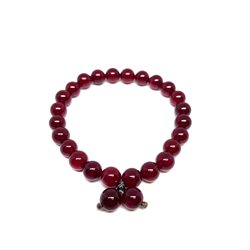 Potolone Bracciale Agata rubino 8mm