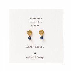 a Beautiful Story  Mini Coin Lapis Lazuli Gold - A Beautiful Story