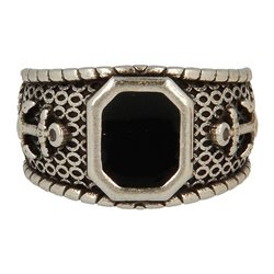 Ring 23 Anello Polished Black Stone - taglia XL