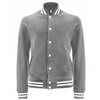 photo Felpa Varsity Jacket Melange Grey/White Stripes  - Taglia M 1